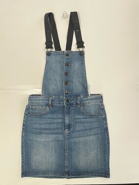 Guess Denim Overall Skirt Dress in Blue